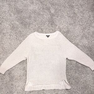 XS Express Women's Over Sized Fit Light Cream/Gray Sweater